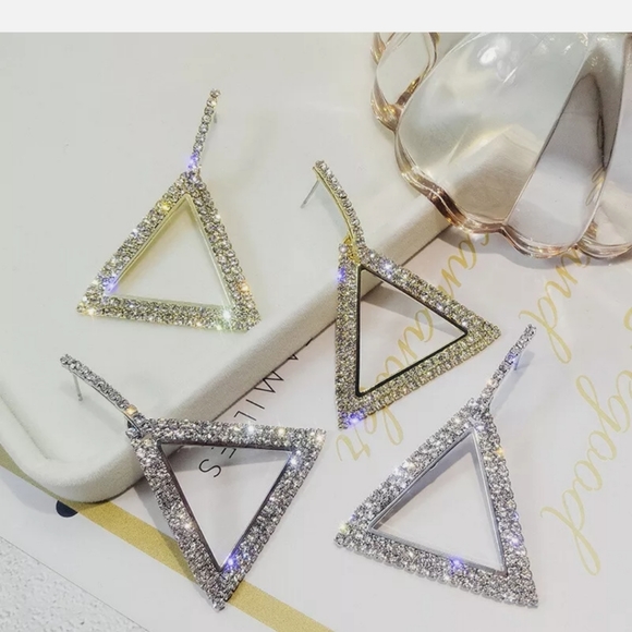 1 Pr Women's dazzling White Sapphire Earrings - Picture 2 of 12